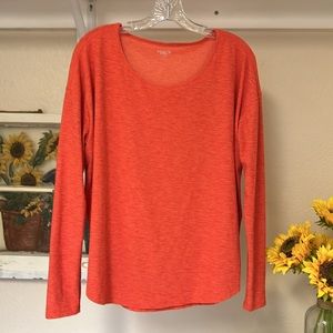 Womens Orange Athletic OLD NAVY ACTIVE BREATHE ON Long Sleeve Top